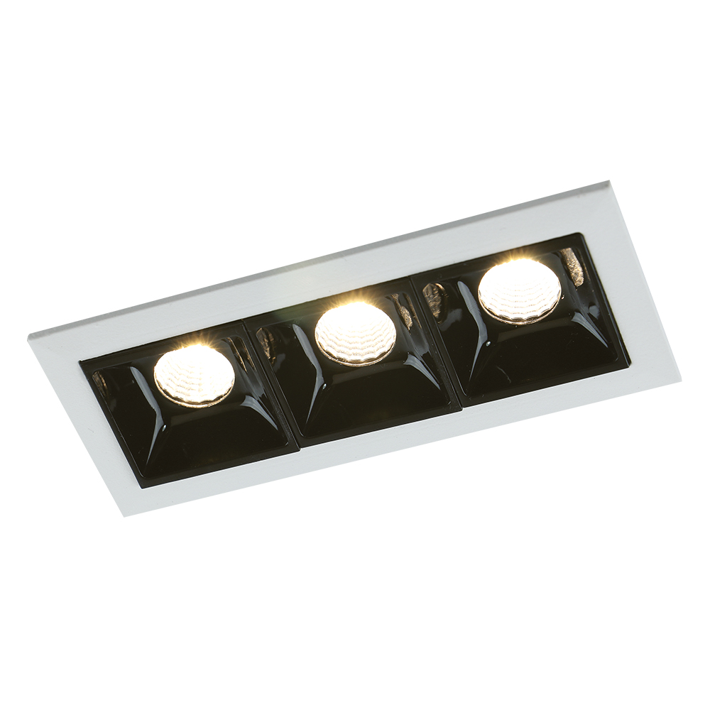 Встраиваемый Светильник Arte Lamp Grill A3153PL-3BK, цвет черный;белый - фото 1