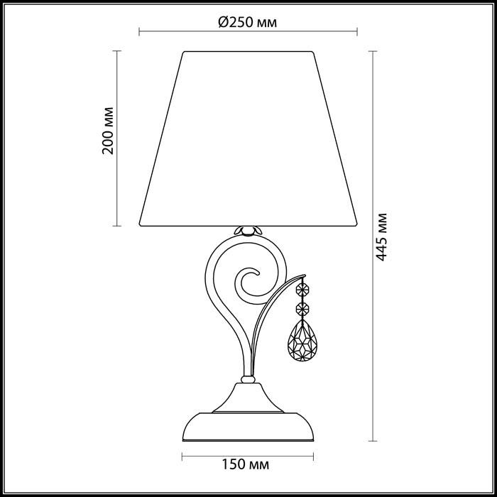 Настольная Лампа Odeon Light Marionetta 3924/1T, цвет серебристый 3924/1T - фото 2